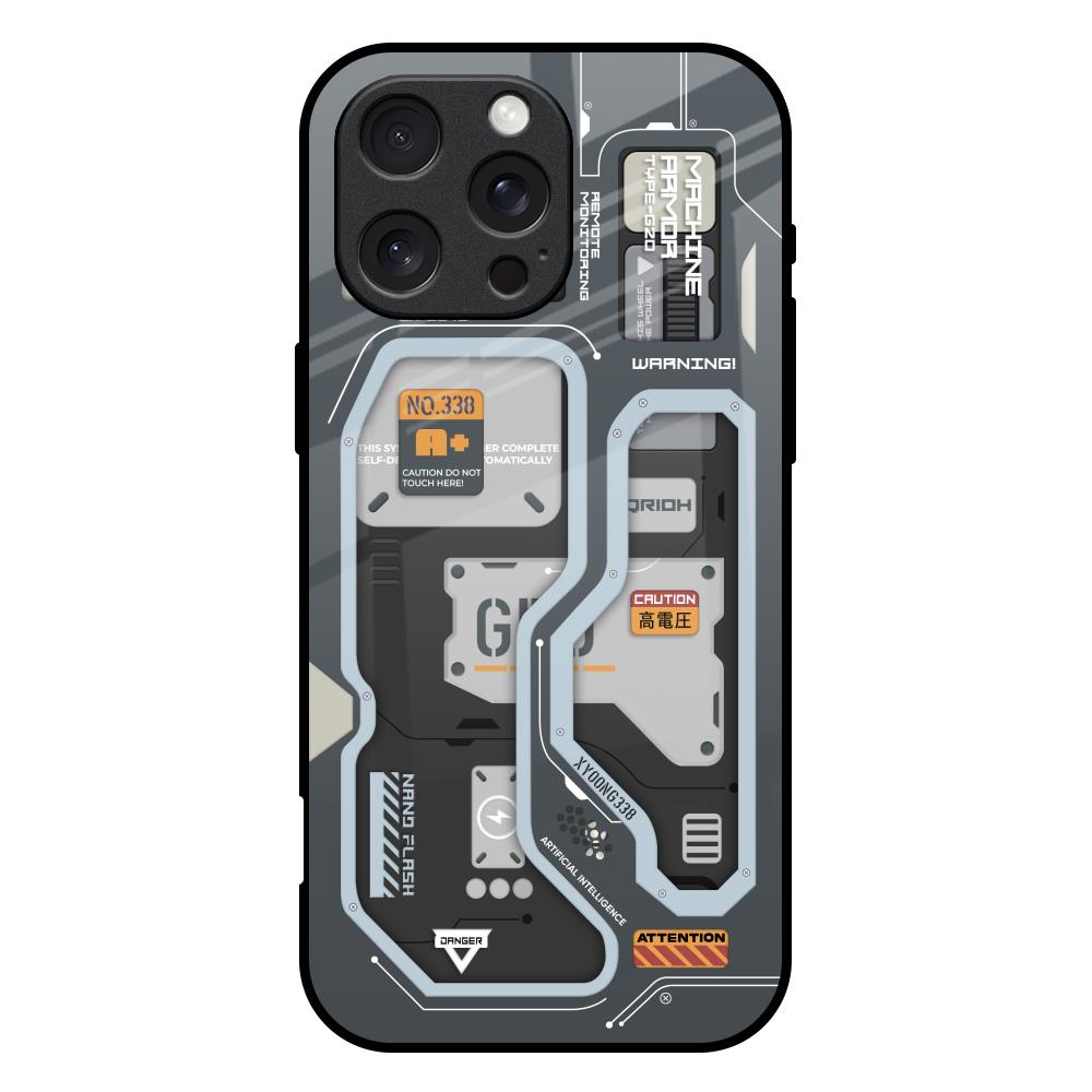 Retro Futuristic iPhone 16 Pro Max Glass Back Cover Online