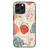 Abstract Faces iPhone 16 Pro Max Glass Back Cover Online