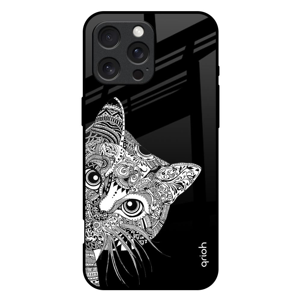Kitten Mandala iPhone 16 Pro Max Glass Back Cover Online