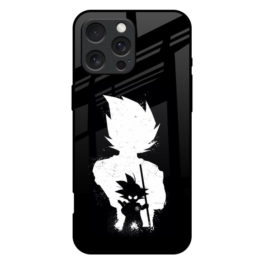 Monochrome Goku iPhone 16 Pro Max Glass Back Cover Online