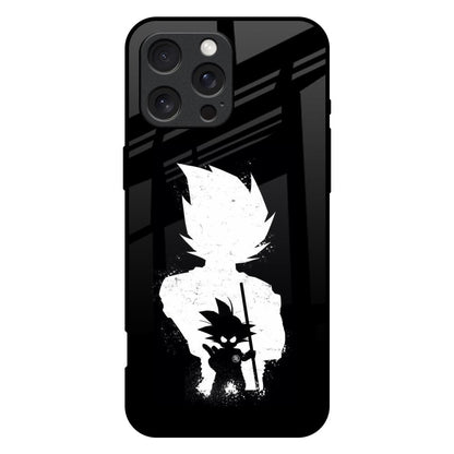 Monochrome Goku iPhone 16 Pro Max Glass Back Cover Online