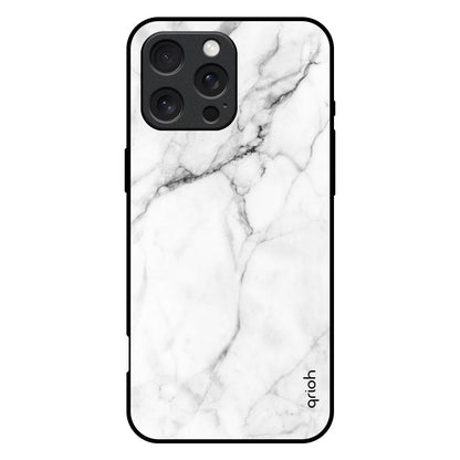 Modern White Marble iPhone 16 Pro Max Glass Back Cover Online