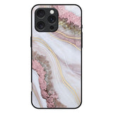 Pink & Gold Gllitter Marble iPhone 16 Pro Max Glass Back Cover Online