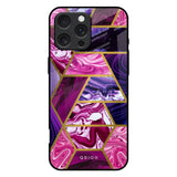 Electroplated Geometric Marble iPhone 16 Pro Max Glass Back Cover Online