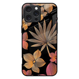 Lines Pattern Flowers iPhone 16 Pro Max Glass Back Cover Online