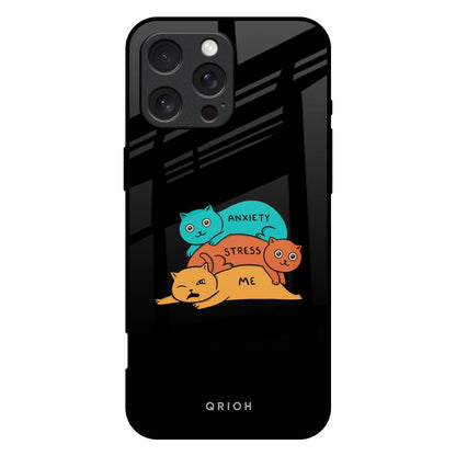 Anxiety Stress iPhone 16 Pro Max Glass Back Cover Online