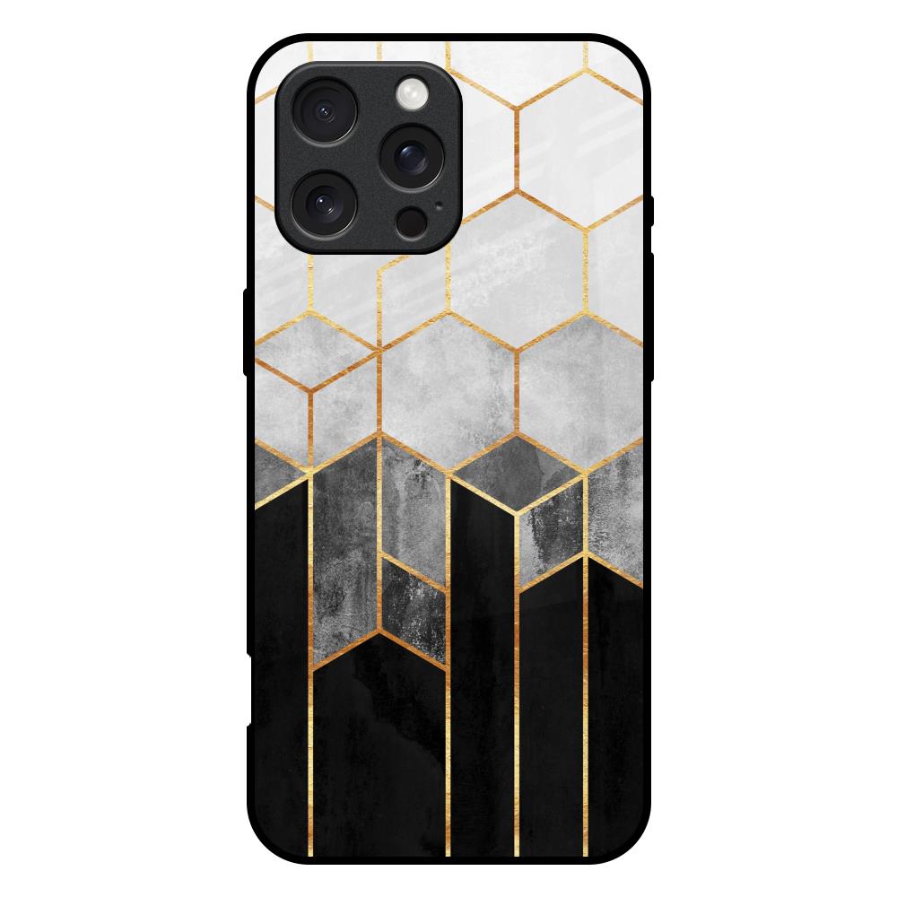Tricolor Pattern iPhone 16 Pro Max Glass Back Cover Online
