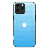 Wavy Blue Pattern iPhone 16 Pro Max Glass Back Cover Online