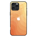 Orange Curve Pattern iPhone 16 Pro Max Glass Back Cover Online