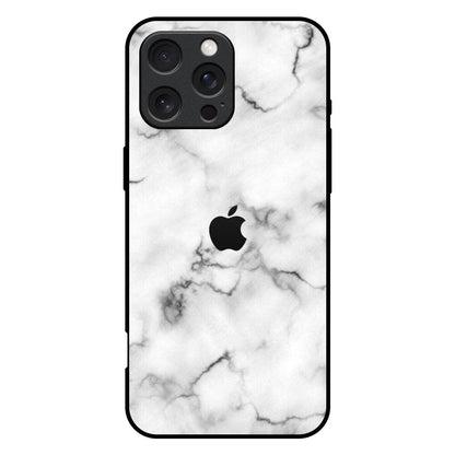 Satin White Marble iPhone 16 Pro Max Glass Back Cover Online