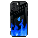 Blue Flames iPhone 16 Pro Max Glass Back Cover Online