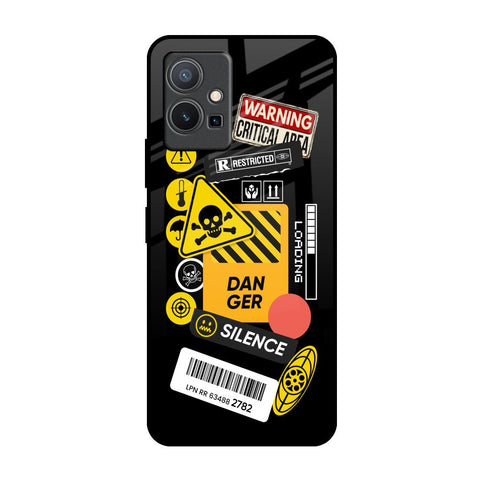 Danger Signs IQOO Z6 5G Glass Back Cover Online