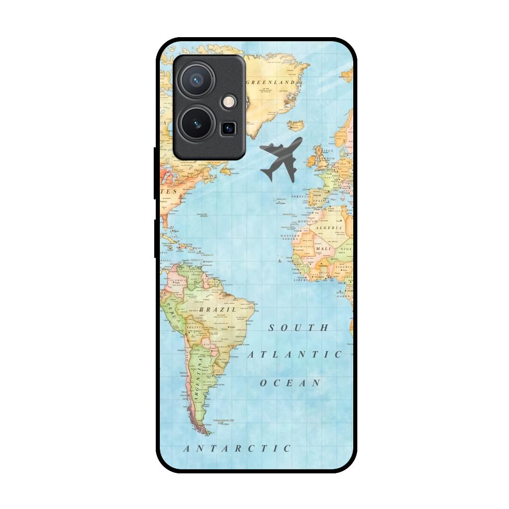 Travel Map IQOO Z6 5G Glass Back Cover Online