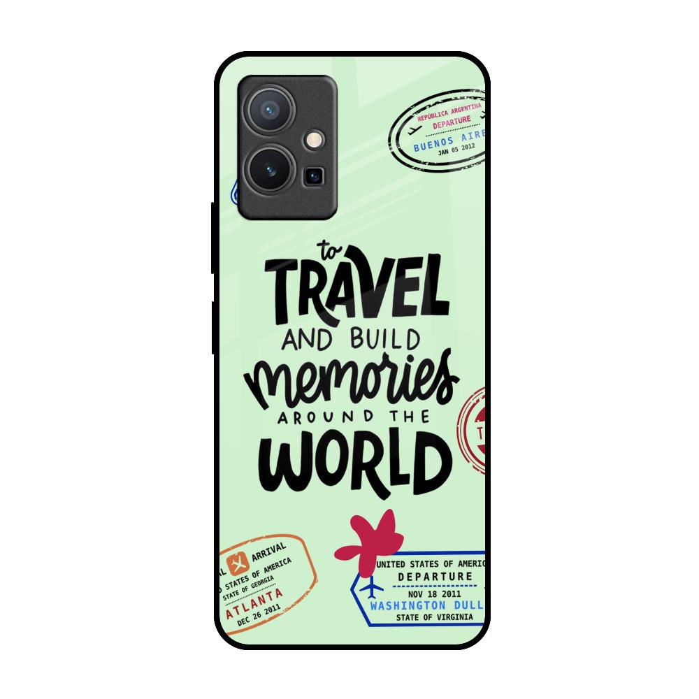 Travel Stamps IQOO Z6 5G Glass Back Cover Online