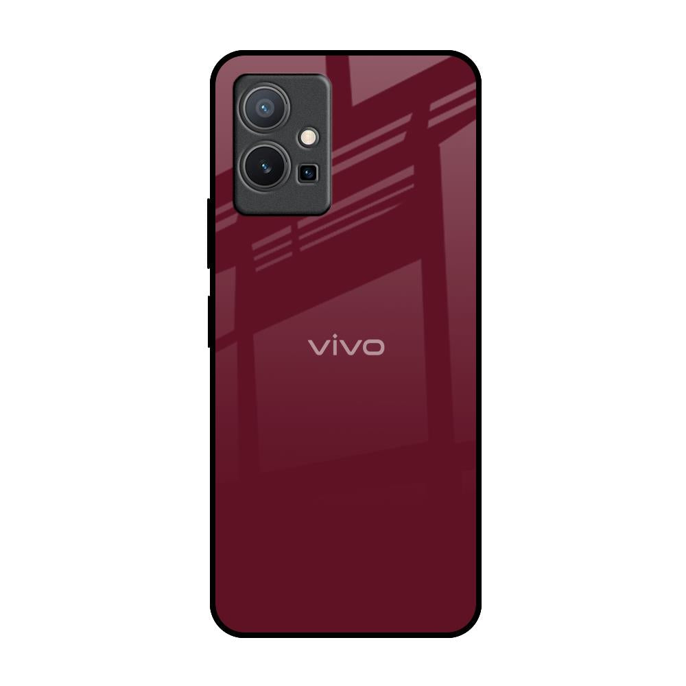 Classic Burgundy IQOO Z6 5G Glass Back Cover Online