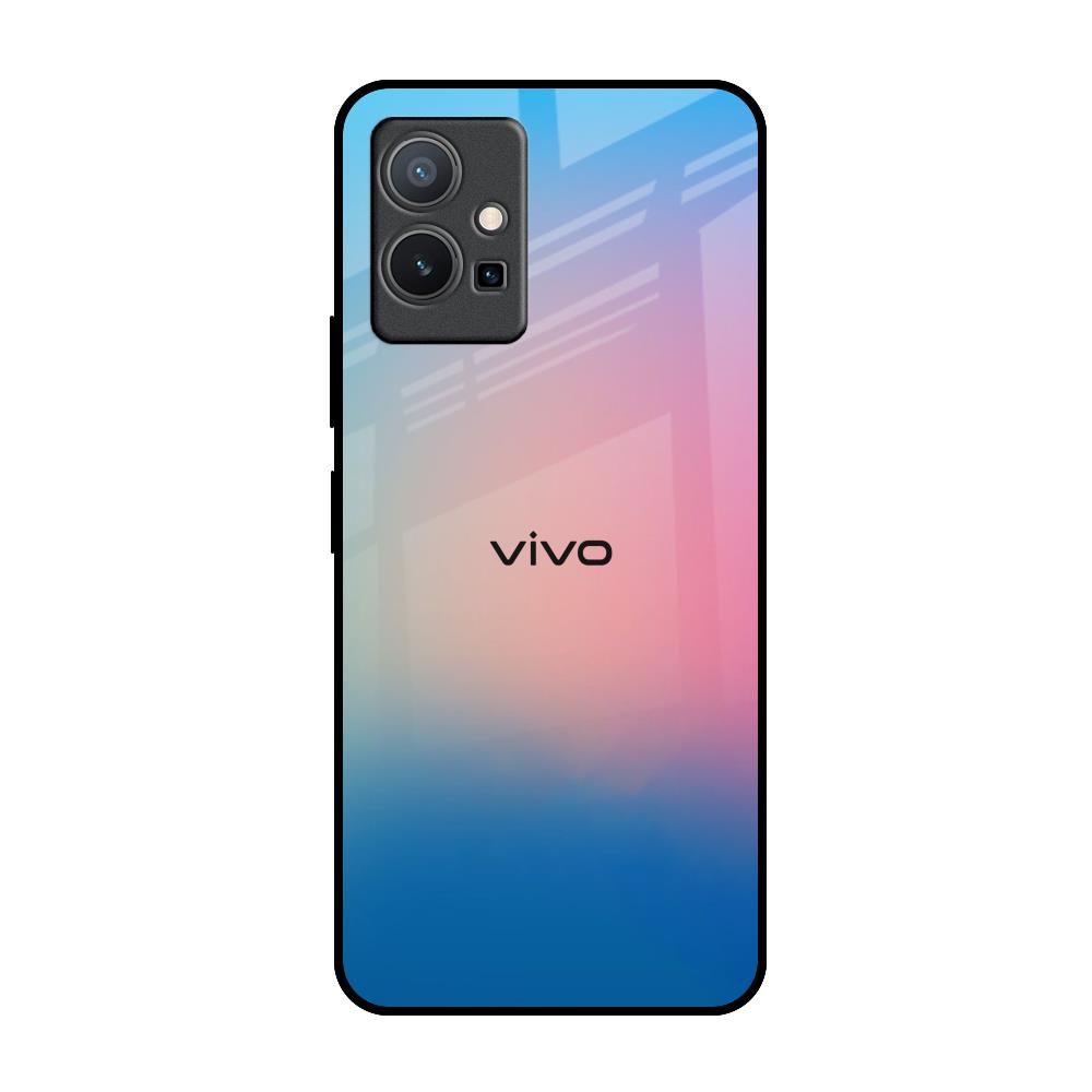Blue & Pink Ombre IQOO Z6 5G Glass Back Cover Online