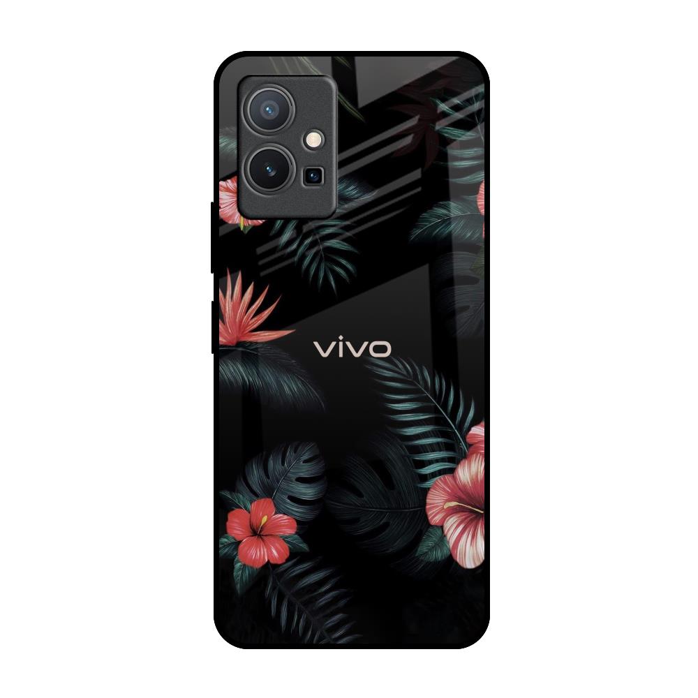 Tropical Art Flower IQOO Z6 5G Glass Back Cover Online