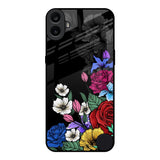 Rose Flower Bunch Art Nothing CMF Phone 1 Glass Back Cover Online
