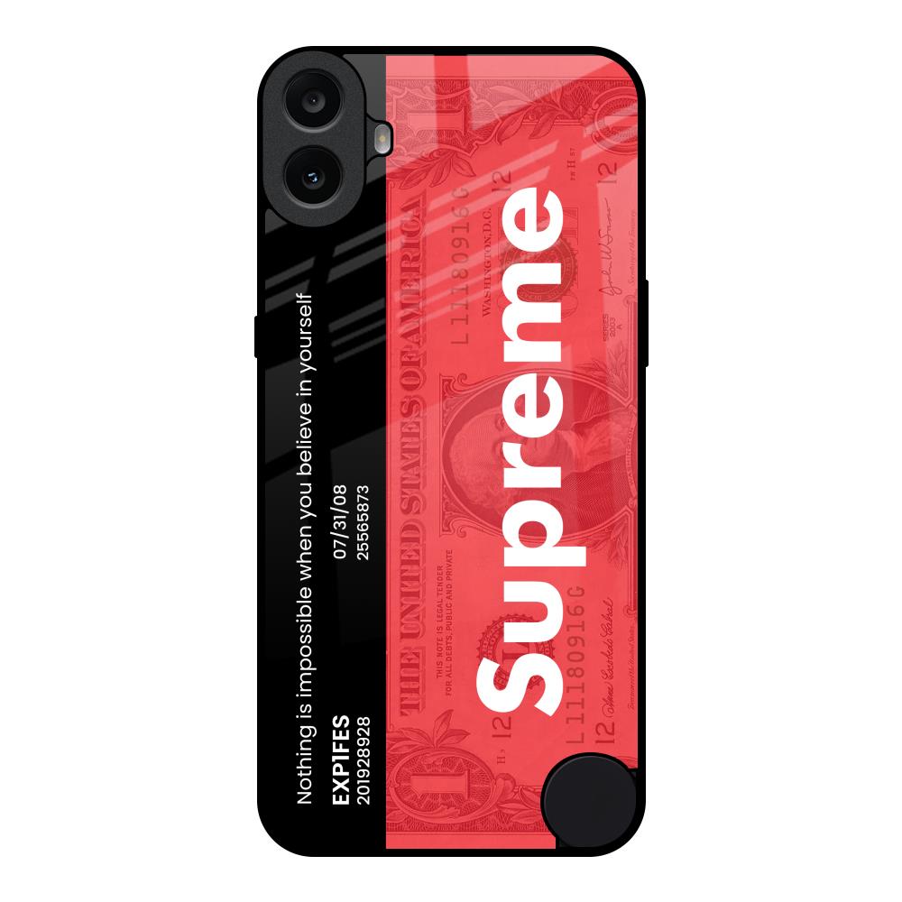 Supreme Ticket Nothing CMF Phone 1 Glass Back Cover Online