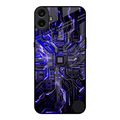 Techno Color Pattern Nothing CMF Phone 1 Glass Back Cover Online