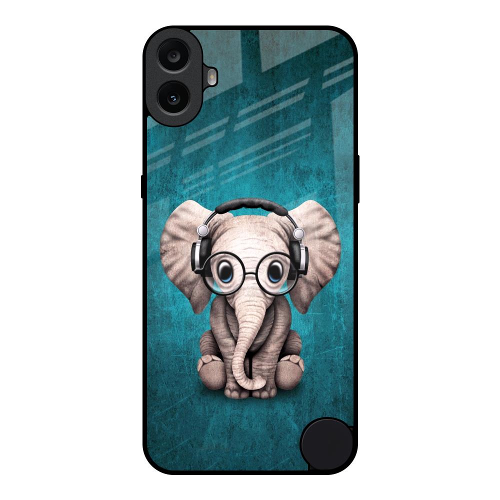 Adorable Baby Elephant Nothing CMF Phone 1 Glass Back Cover Online