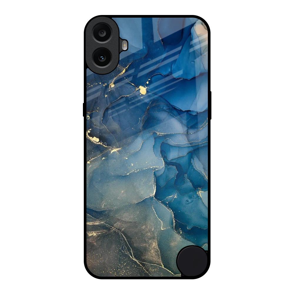 Blue Cool Marble Nothing CMF Phone 1 Glass Back Cover Online