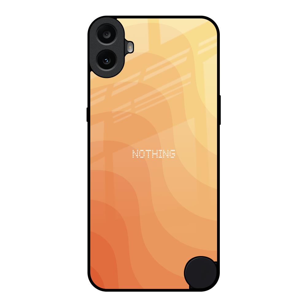 Orange Curve Pattern Nothing CMF Phone 1 Glass Back Cover Online