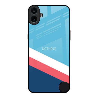 Pink & White Stripes Nothing CMF Phone 1 Glass Back Cover Online