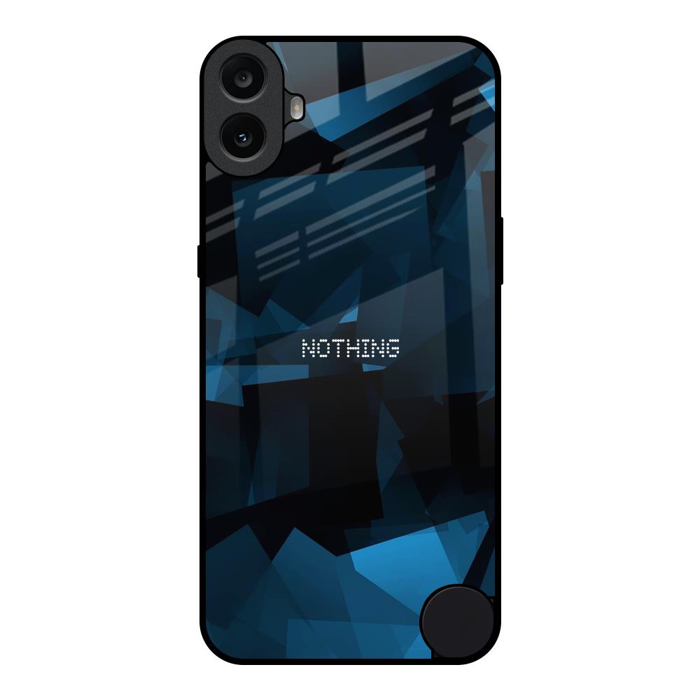 Polygonal Blue Box Nothing CMF Phone 1 Glass Back Cover Online