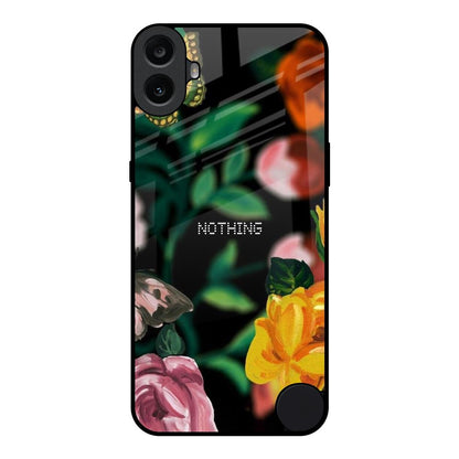 Flowers & Butterfly Nothing CMF Phone 1 Glass Back Cover Online