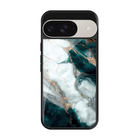 Aqua Green Marble Google Pixel 9 Glass Cases & Covers Online