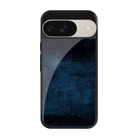 Dark Blue Grungy Google Pixel 9 Glass Cases & Covers Online