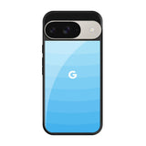 Wavy Blue Pattern Google Pixel 9 Glass Back Cover Online