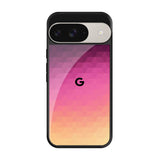 Geometric Pink Diamond Google Pixel 9 Glass Back Cover Online