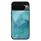 Blue Golden Glitter Google Pixel 9 Pro XL Glass Cases & Covers Online