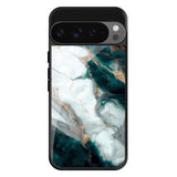 Aqua Green Marble Google Pixel 9 Pro XL Glass Cases & Covers Online