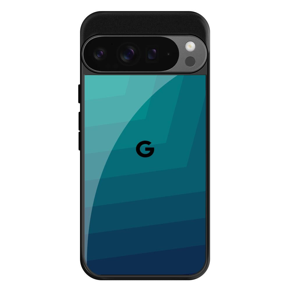 Green Triangle Pattern Google Pixel 9 Pro XL Glass Back Cover Online