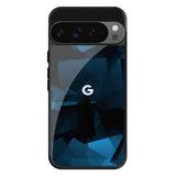 Polygonal Blue Box Google Pixel 9 Pro XL Glass Back Cover Online