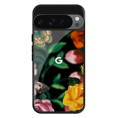 Flowers & Butterfly Google Pixel 9 Pro XL Glass Back Cover Online