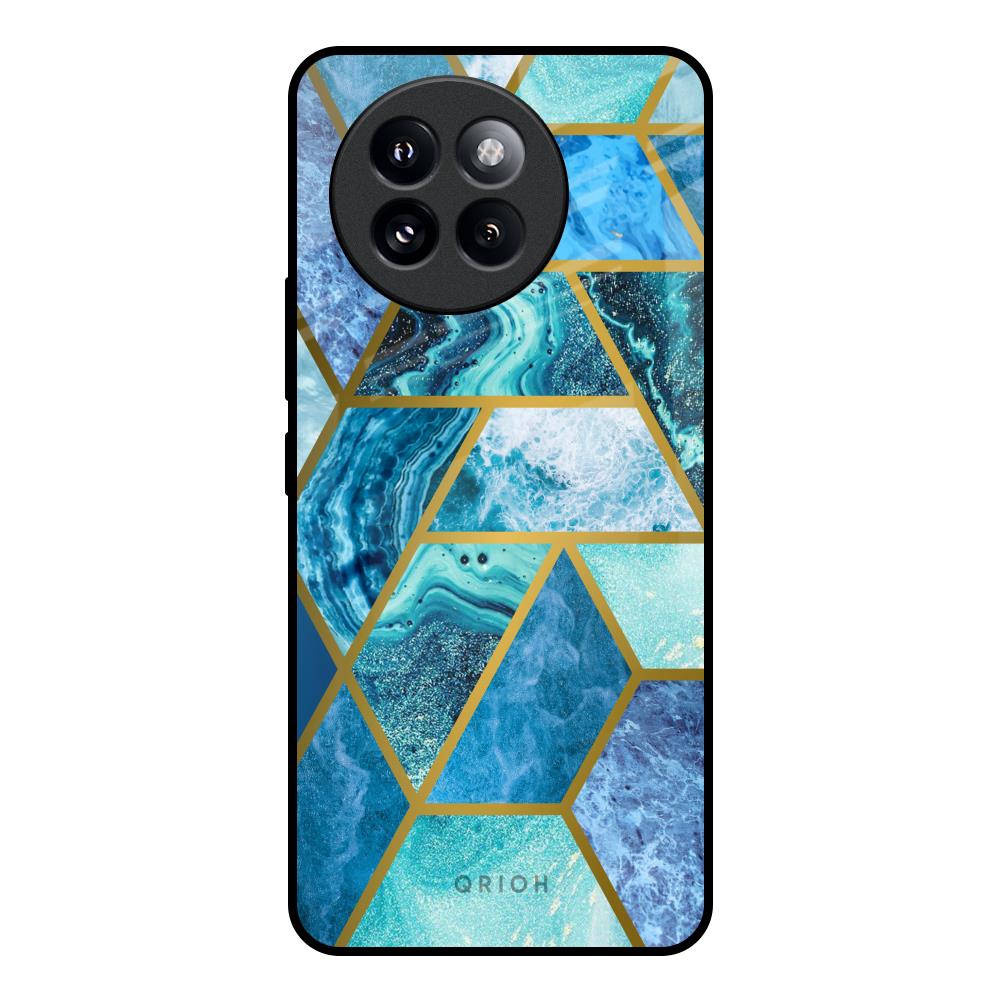 Turquoise Geometrical Marble Mi 14 CIVI Glass Back Cover Online
