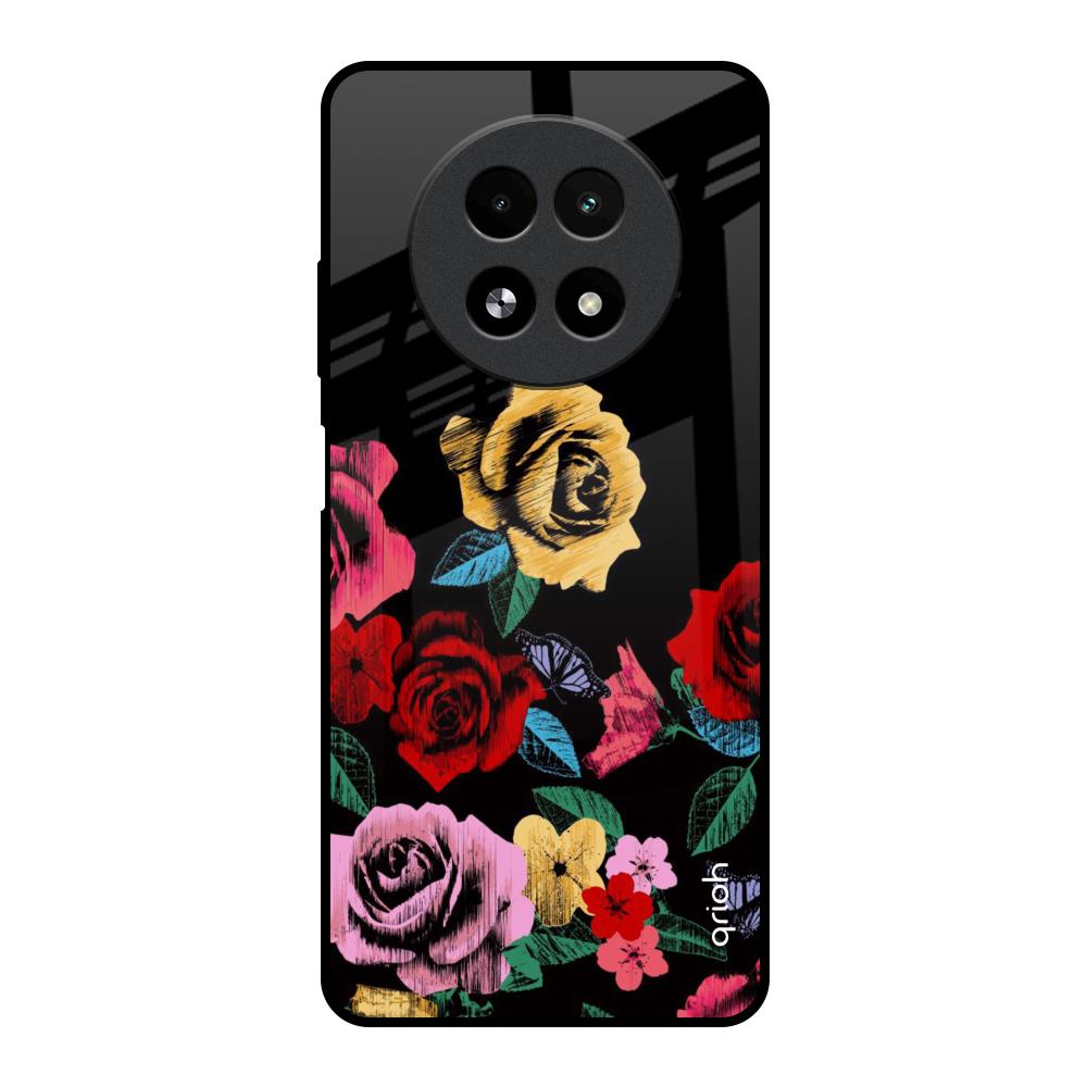 Floral Decorative Realme 13 5G Glass Back Cover Online