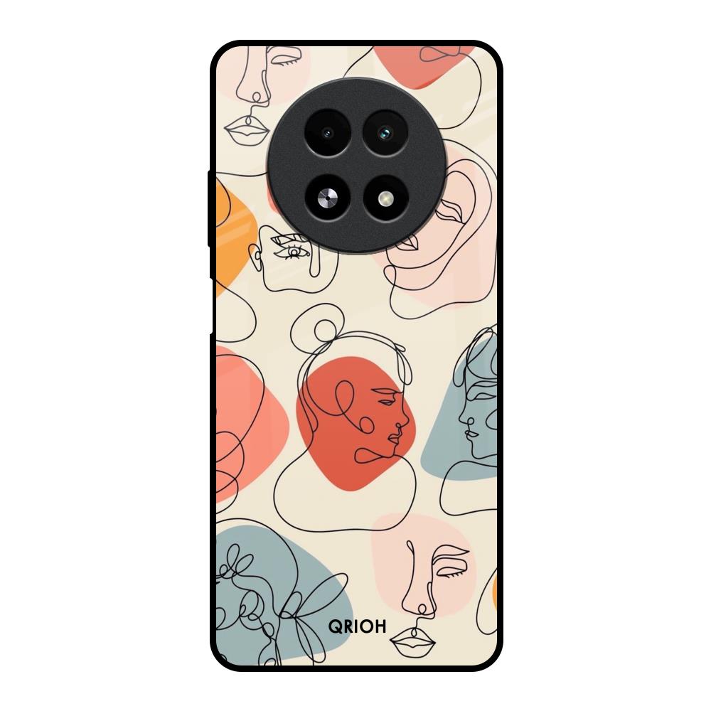 Abstract Faces Realme 13 5G Glass Back Cover Online