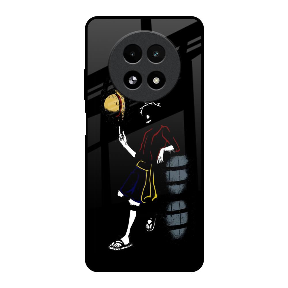 Luffy Line Art Realme 13 5G Glass Back Cover Online