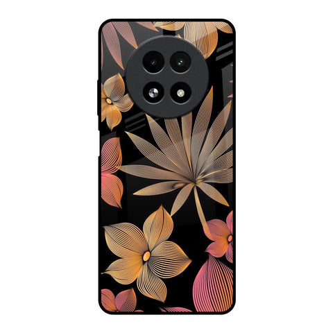 Lines Pattern Flowers Realme 13 5G Glass Back Cover Online