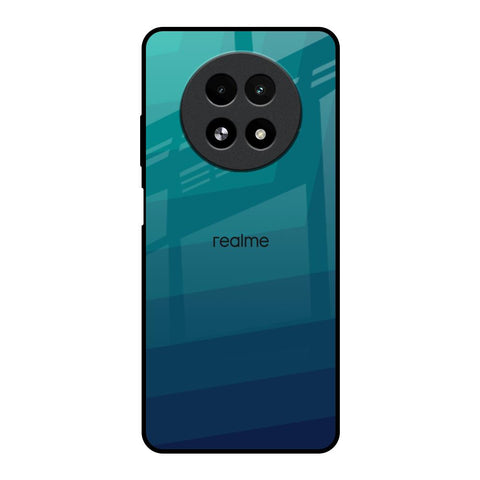 Green Triangle Pattern Realme 13 5G Glass Back Cover Online