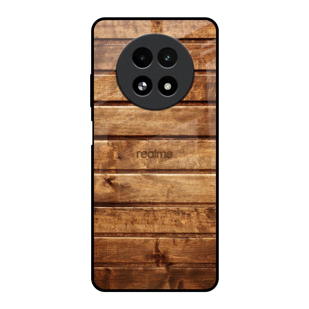 Wooden Planks Realme 13 5G Glass Back Cover Online