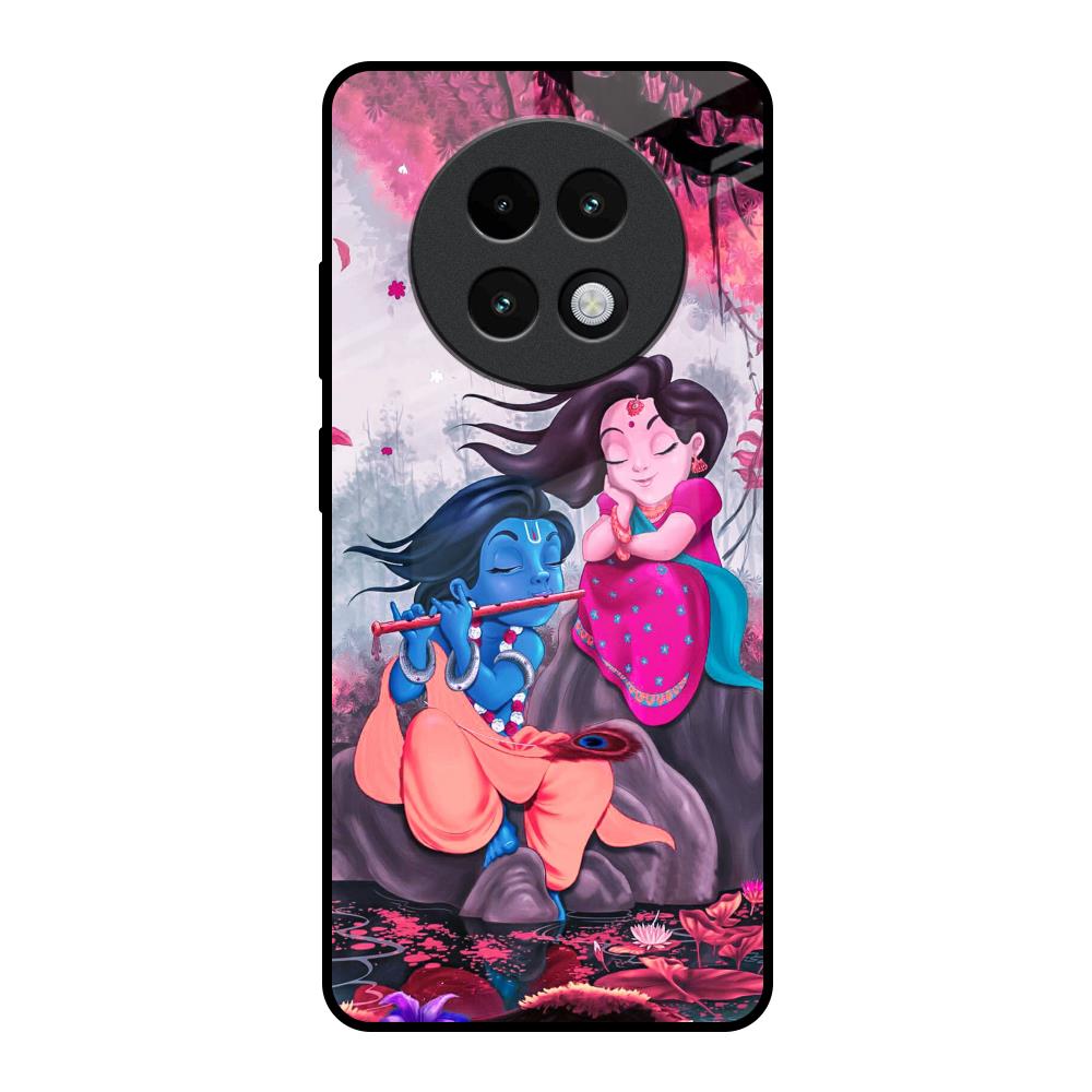 Radha Krishna Art Realme 13 Plus 5G Glass Back Cover Online