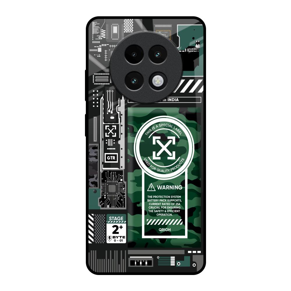 Green Camo Circuit Realme 13 Plus 5G Glass Back Cover Online