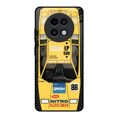 Yellow Racing Car Realme 13 Plus 5G Glass Back Cover Online