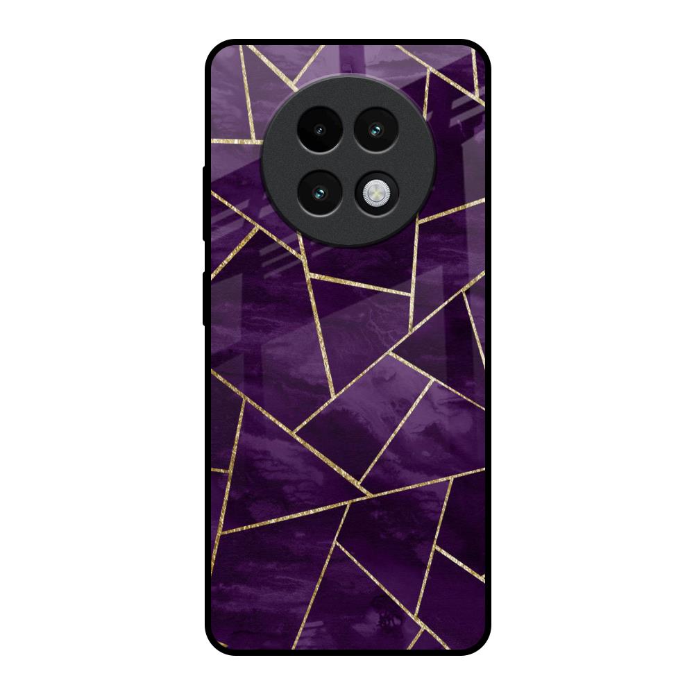 Geometric Purple Realme 13 Plus 5G Glass Back Cover Online